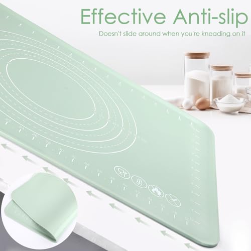Silicone Pastry Mat (Light Green / 23.6"L x 15.7"W)