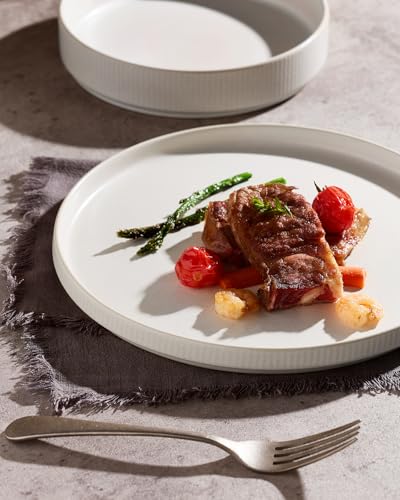 Star Dinnerware Sets with Mugs (Matte White)