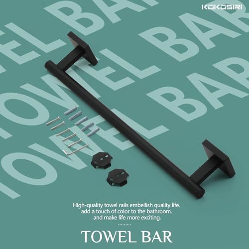 Bathroom Towel Bars 12 Inch Towel Ring Matte Black 30CM Hand Towel Holder for Bath Kitchen Wall Stainless Steel B4005BK (Matte Black / 12-Inch)