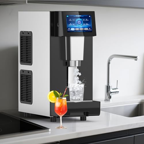100 lbs Countertop Nugget Ice Maker Commercial with Water Dispenser