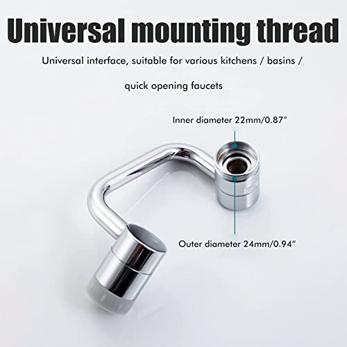 2 Packs Matte Black Rotating Faucet Extender Aerator (2 Count)