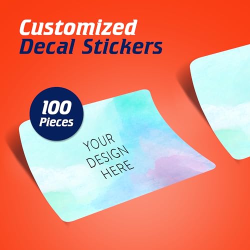 Custom Vinyl Stickers Your Image (Sky Blue / 5x3)