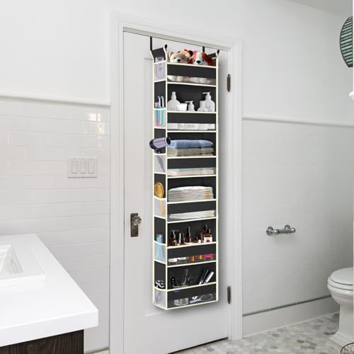 Over The Door Hanging Organizer 6 (Black / 6-shelf)