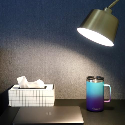 20 oz Insulated Coffee Mug (A1.Green Purple / 20 ounces (1 pack))