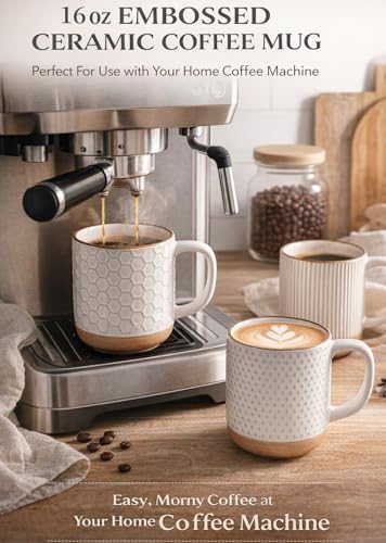 Coffee Mugs Set of 4 (Off-White / Set of 4 (16 Ounces))