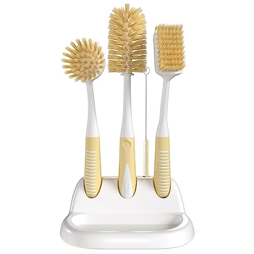 Dish Brush Set of 5 with Holder (Baige)