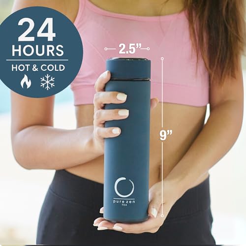 Insulated Tea Infuser Bottle (Blue)