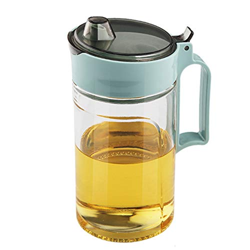 Olive Oil Vinegar Syrups Bottle Dispenser Cruet (Green-650ml)