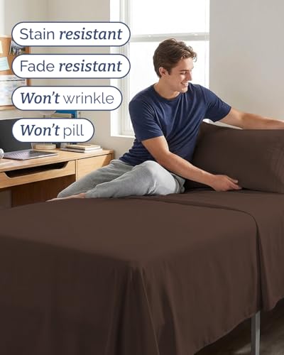Twin XL 3 Piece Sheet Set (09 - Brown / Twin XL)