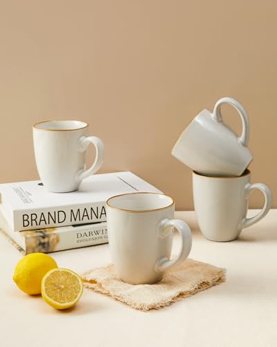 Coffee Mug 15oz (Irregular - White / 4 Count (Pack of 1))