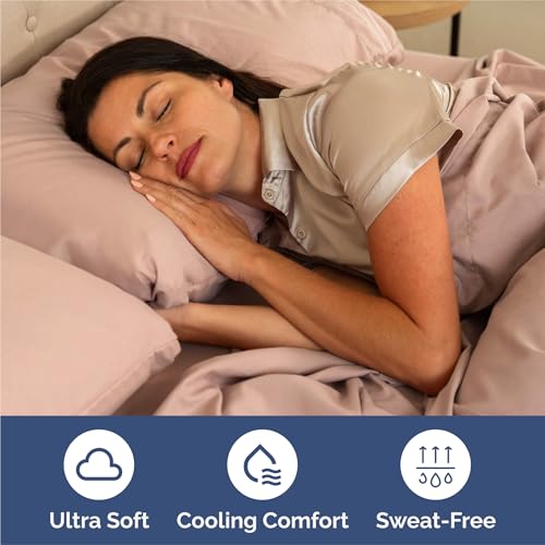 King Size 4 Piece Sheet Set (34 - Mauve / King)