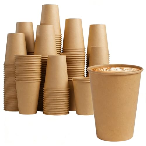 1000 Count 12 oz Paper Cups (Kraft-12oz-1000pack)