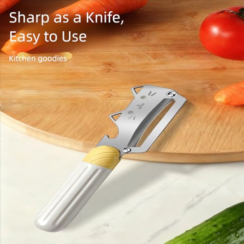 Vegetable Peeler Ergonomic Handle stainless steel Blade for Potato (Standard / Silver/White /Yellow)