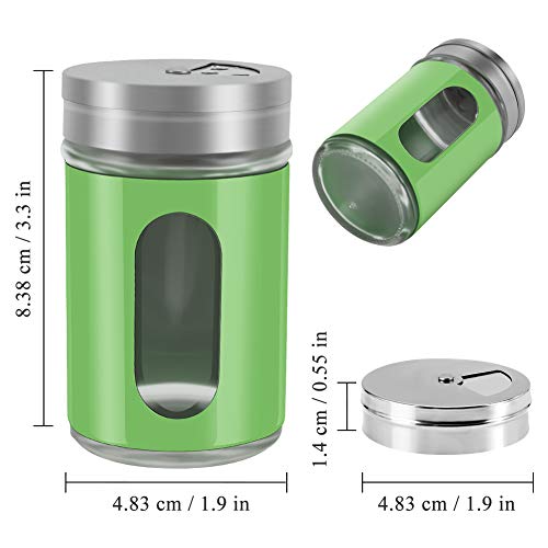 2pcs Salt and Pepper Shakers (Green)
