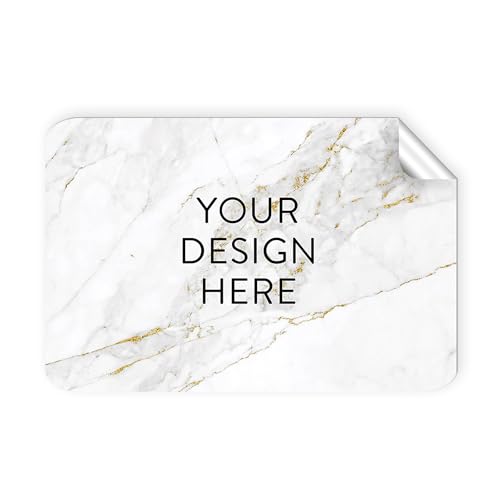 Custom Vinyl Stickers Your Image (Gold Marble / 5x3)