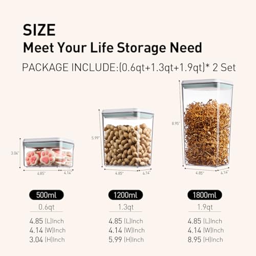 Pop Food Storage Containers Set (6 Pcs)