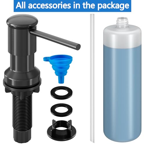 Dish Soap Dispenser (Black / With Bottle)