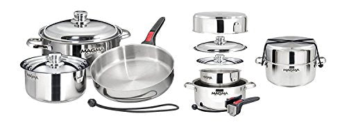 A10-362-2-IND 7 Piece Stainless Steel Nesting Cookware Set (Stainless Steel / 7 Piece)