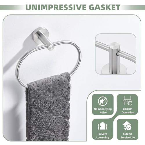 Oval Towel Ring Brushed Nickel (Oval - Brushed Nickel)