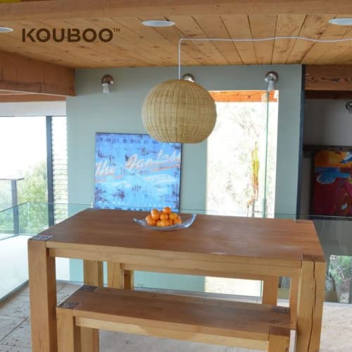 1050030 Wicker Ball Pendant Light (Natural)