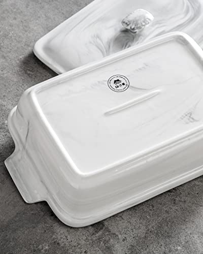 3.4 Qt Casserole Dish with Lid (3.4 QT - Marble Grey)