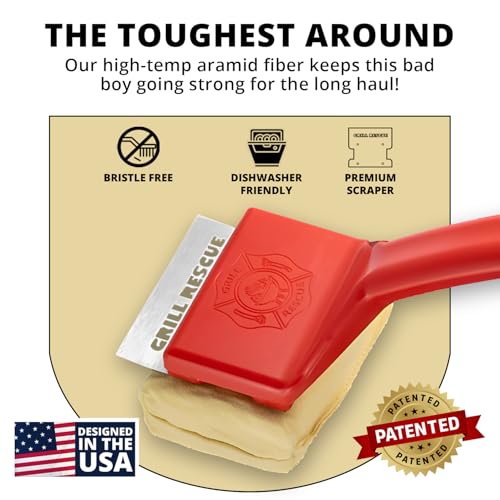 Bristle Free Grill Brush with Scraper (Scraper Brush)