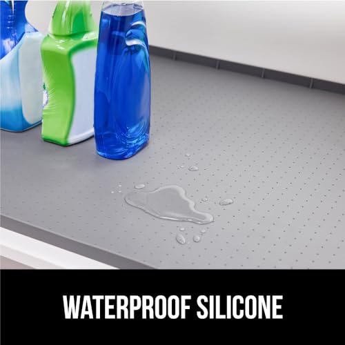 Waterproof Silicone Under Sink Mat (Gray / 19"w X 22"l)