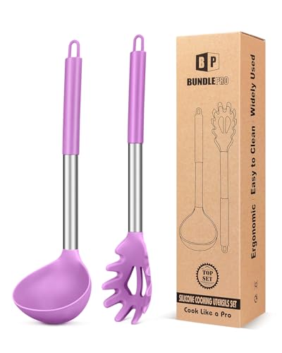 Silicone Soup Ladle and Pasta Spoon Set (2 Count)