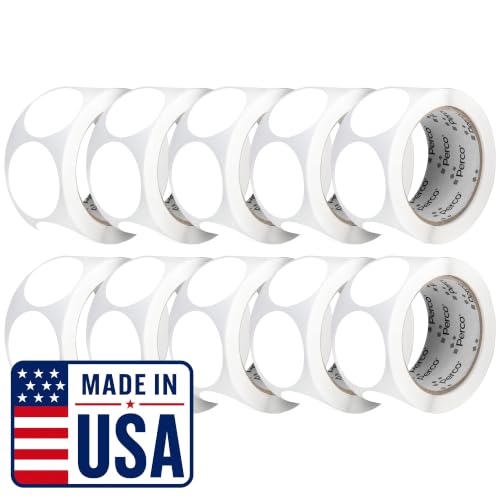 White Perforated Round Circle Dot Sticker 2 (White / 2 Inch)