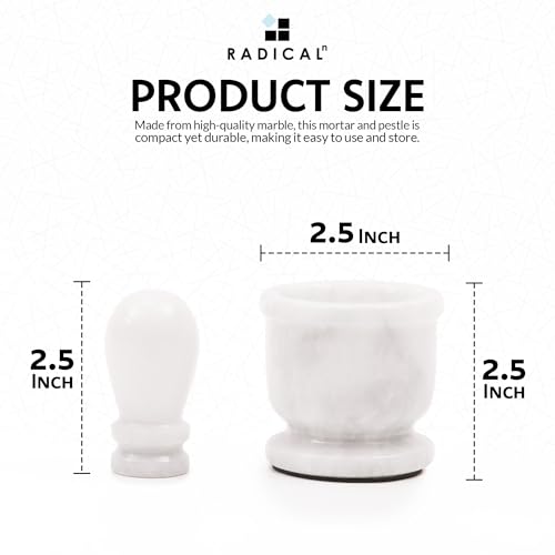 Marble Mortar and Pestle Set Small Spice Grinder & Herb Grinder