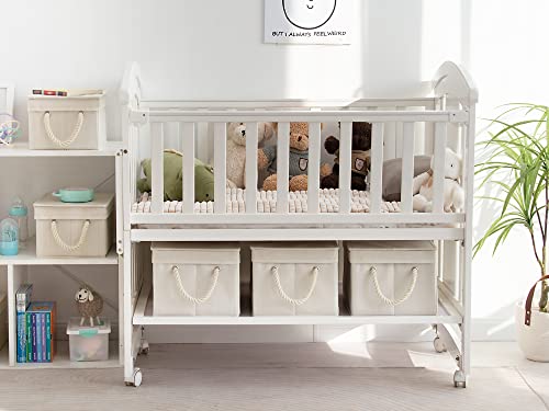 Storage Bins with Lids (Slub White / Large)