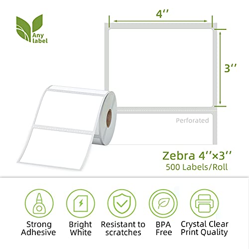 4" x 3" Direct Thermal Labels (4" x 3" / 12 Rolls)