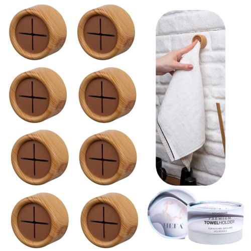 Eco 8 Pack Towel Hooks (8 Pack / Bamboo)