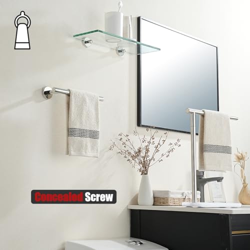 Hand Towel Holder Towel Ring Chrome (9 Inch / Polished Steel)