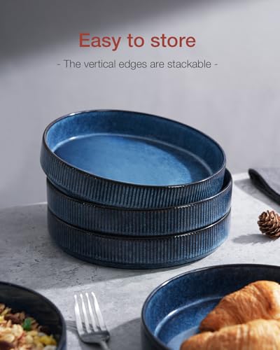 Star 8.25" Pasta Bowls Set of 4 (Nebulas Blue / 4 Pcs)