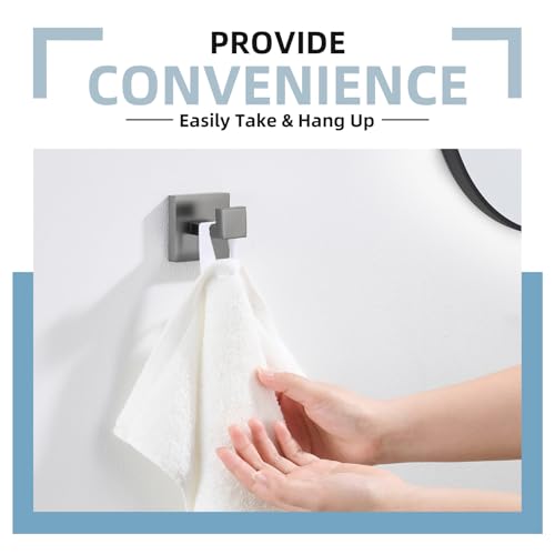 Bathroom Towel Hook (1 Pack / Gunmetal Gray)