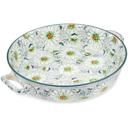 Round Baker with Handles 10 (Sea Of Daisies)
