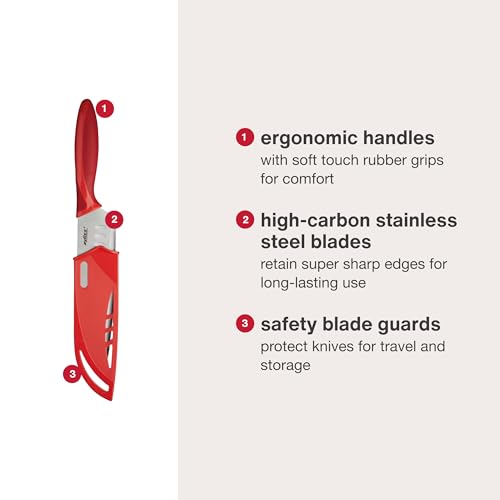 2 Piece Santoku Knife Set with Sheath Covers (2 Piece Santoku ValueKnife Set)