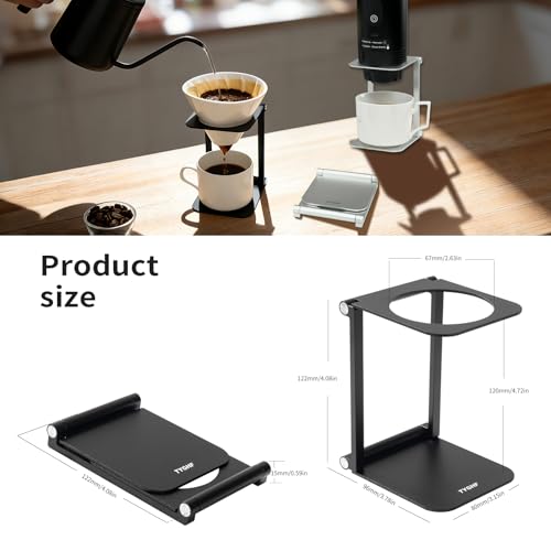 Pour Over Coffee Maker Stand (Black / Square)