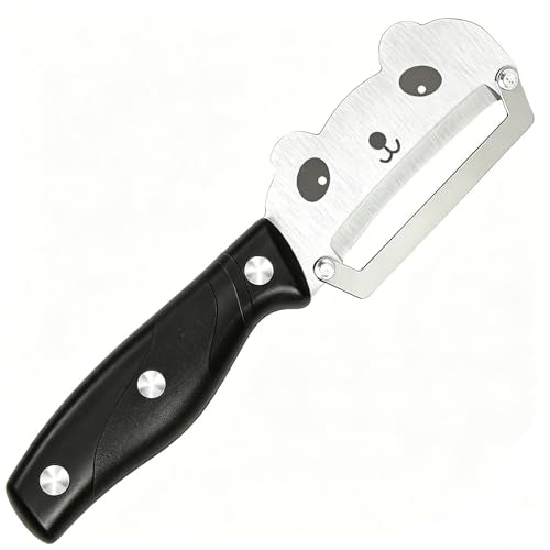 Vegetable Peeler Ergonomic Handle Stainless Steel for Potato Fruit (Standard / Black)
