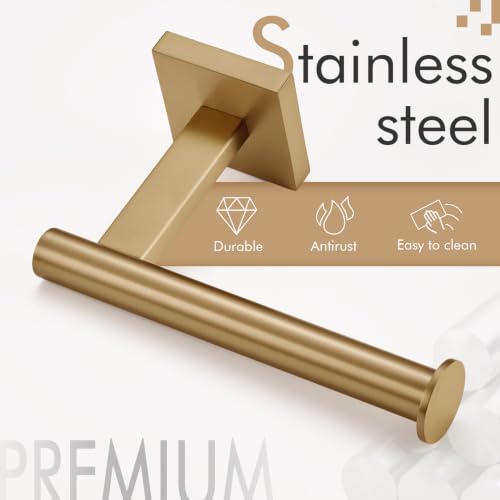 Toilet Paper Holder Toilet Roll Holders Hold Mega Rolls Kitchen Bathroom Tissue Paper Dispenser Champagne Bronze Stainless Steel
