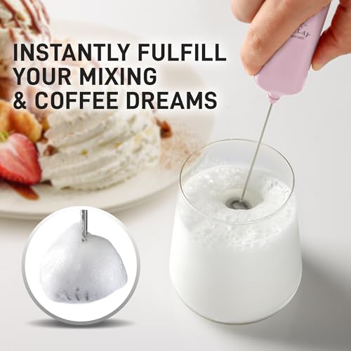 Mini & Mighty Milk Frother Wand (Aqua Blush / Mini Frother)