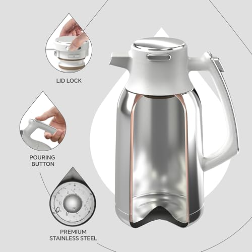 Thermal Coffee Carafe 68oz (White / 68 Ounces)