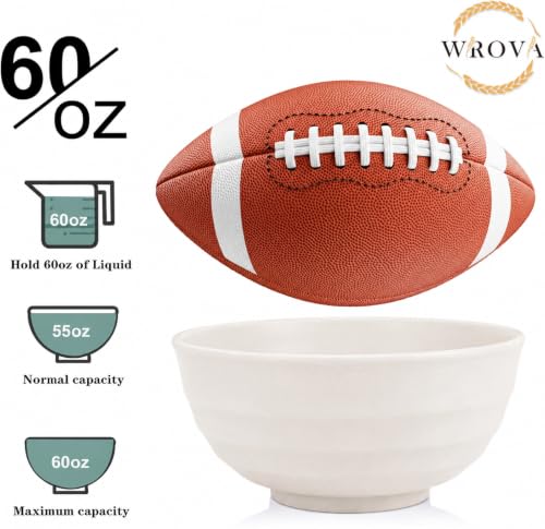 Wheat Straw Bowls Set 60 OZ (60 oz / White)