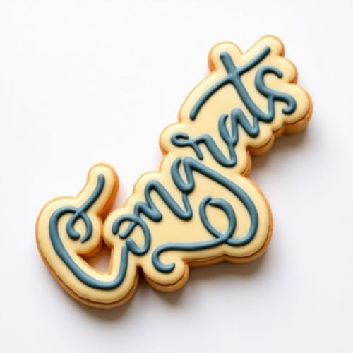 Cookie Cutter and Stencil Bundle Royal Icing Cookies Stencils Paint Your Own Biscuit Bakery Starter Kits Royal Icing Fondant Cutters Birthday Wedding Holiday Cookies Painting Coloring Pages Comb (Congrats)
