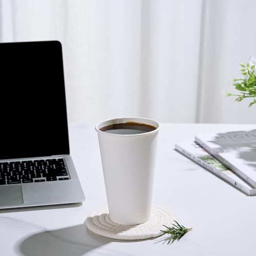 1000 pack Paper Cups 16 oz (white-16oz)