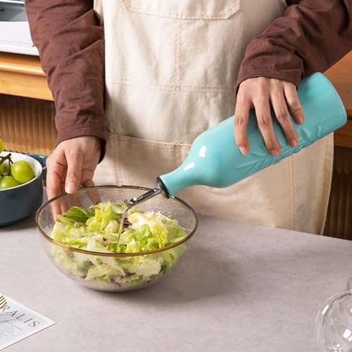 Sweejar Ceramic Olive Oil Dispenser Bottle (Turquoise / 24 oz, Set of 1)