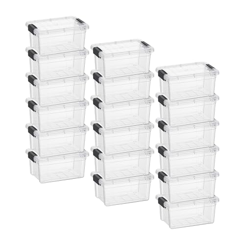 1.85 Quart Clear Plastic Storage Boxes with Lids (1.85 Quart)