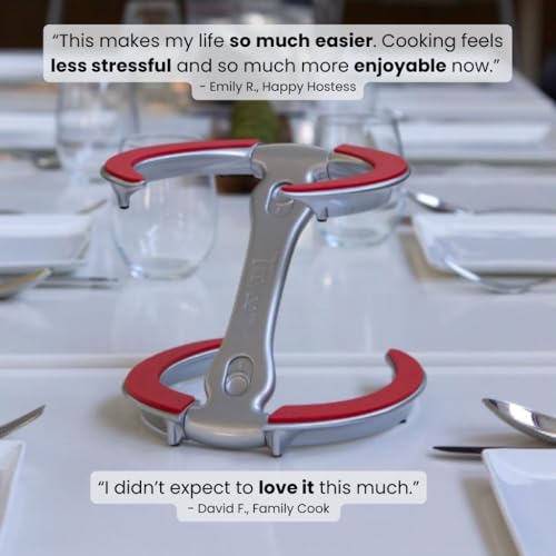 Pot Lid Holder While Cooking (Flame Red)