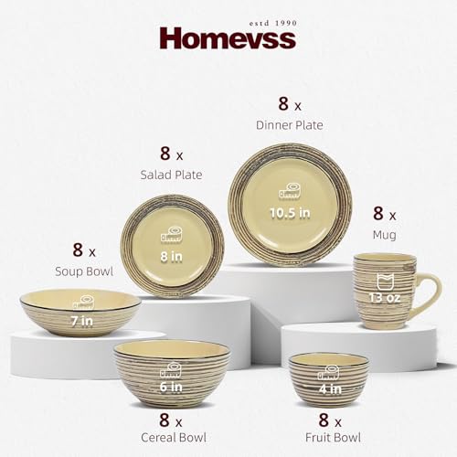 48 Piece Dinnerware Set (Bamboo / Service for 8 - 48pc Set)